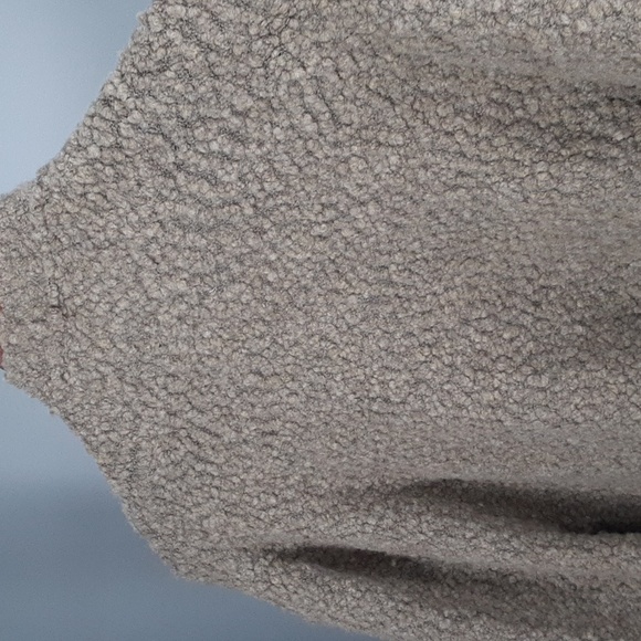 Ann Taylor Loft Camel Tan Wool Blend Italian Yarn Sherpa Waterfall Cardigan - Picture 6 of 9